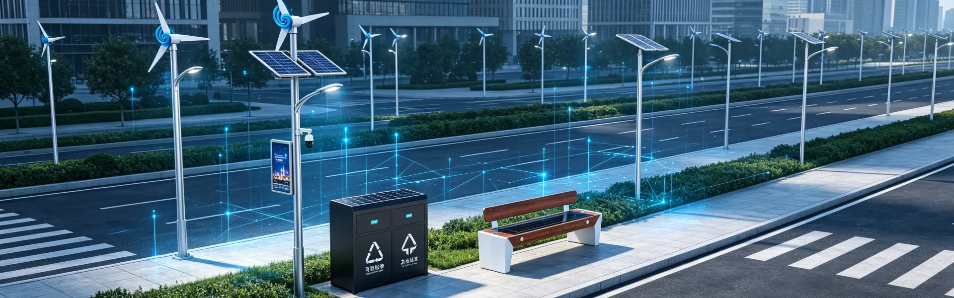 Sanqian Smart City Furniture Smart Solar Bench