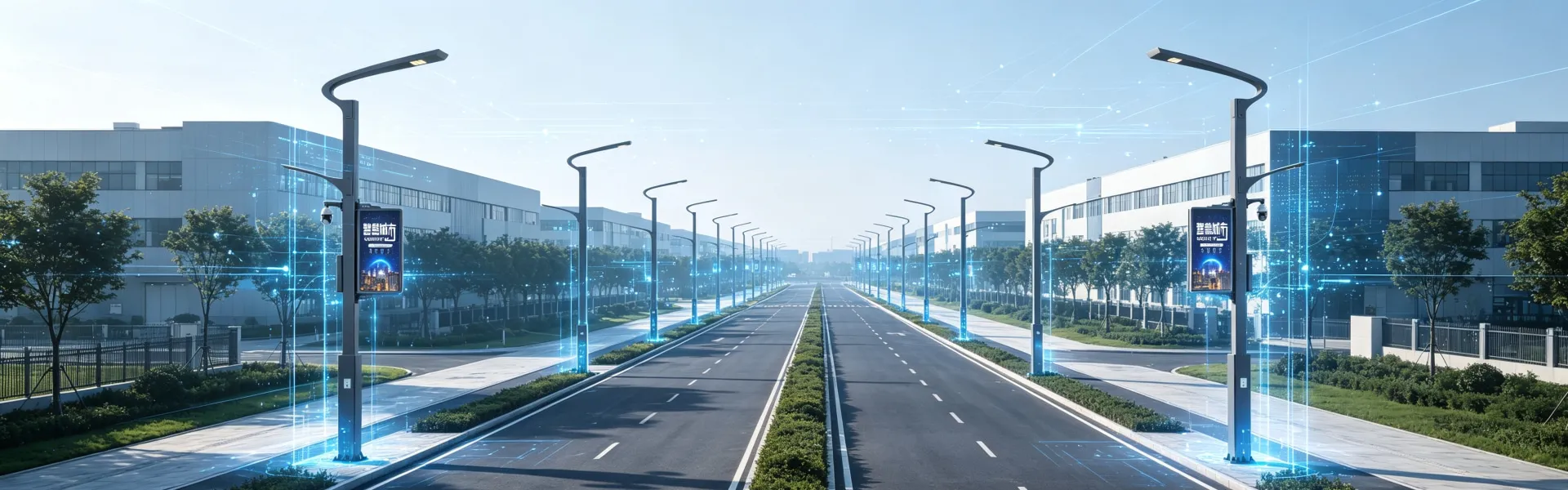 Sanqian Smart City Furniture Smart Street Light Rendering