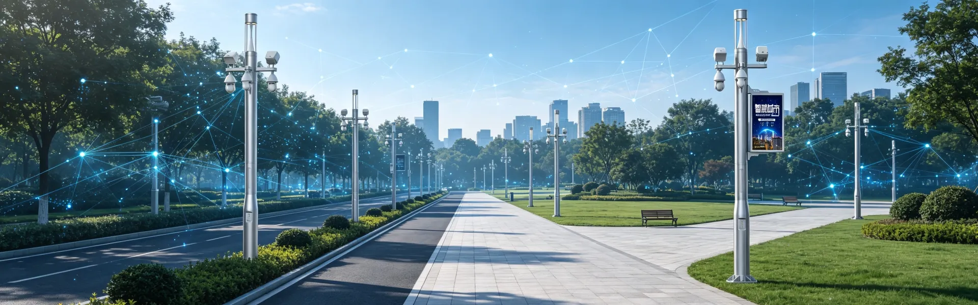 Sanqian Smart City Furniture Smart Light Pole