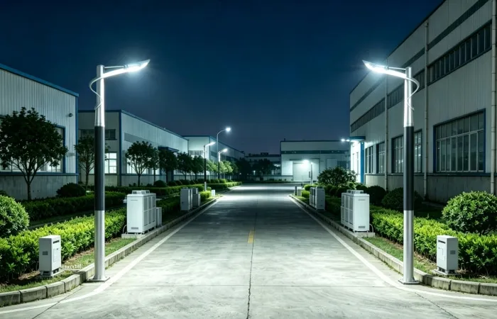 Smart Solar Street Light Planning Scheme for Factory Area Roads