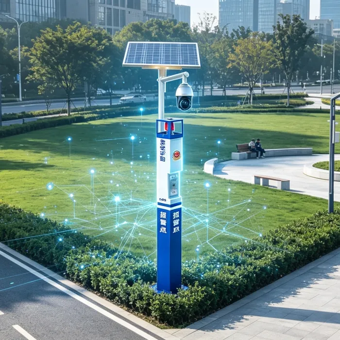 Smart City Public Safety Infrastructure: Construction and Maintenance Solution for Solar-Powered One-Button Alarm Pole