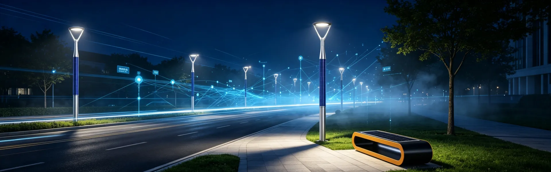 Sanqian Smart City Furniture New Energy Smart Bench