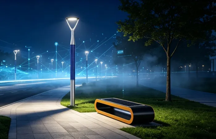 Smart Solar Bench and Street Light Project Application Cases in Gansu Province